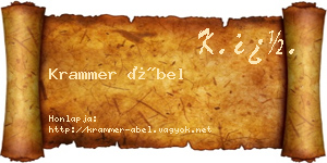 Krammer Ábel névjegykártya